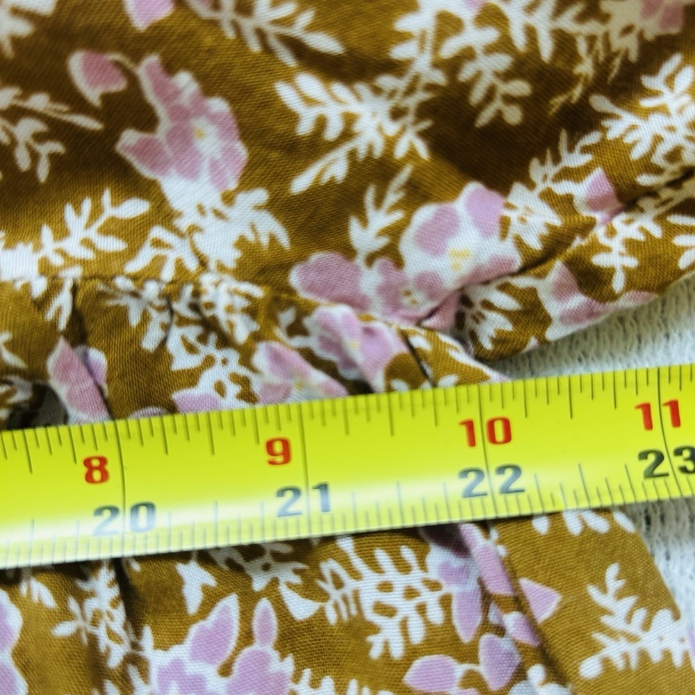 Natural Life Boho Floral Mini Short Dress Sz L Artsy Hippie Balloon Sleeve - Picture 11 of 11